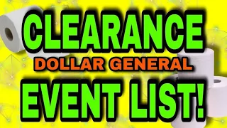 CLEARANCE EVENT LIST PART 1! DOLLAR GENERAL