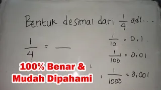 Bentuk Pecahan Desimal Dari 1/4 Adalah