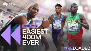 Kirani James, Fred Kerley, Steven Gardiner in action in Doha | Men's 400m heats Doha 2019