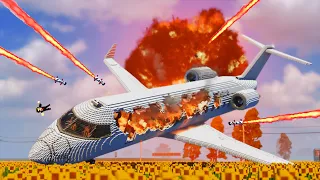 Realistic Plane Shootdowns & Crashes 21 😱 Teardown