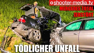 ⛔️ Tödlicher Unfall im Mercedes ⛔️  Heftige Zerstörung  🚒 Feuerwehr muss 18-Jährigen befreien 🚒