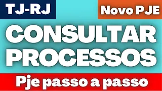 Consultar processos SEM senha e SEM cadastro - Processo judicial eletrônico (PJE) - TJRJ