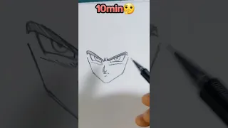 How to Draw Goku in 10sec,10min,1hr💯 #shorts