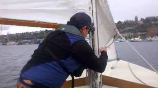 Reefing the Main Sail On the Water