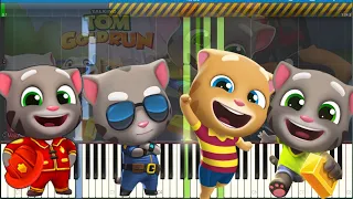 All talking tom games on piano🎹 easy piano tutorial👨‍🏫📓