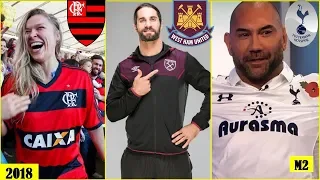 20 WWE WRESTLERS & Their Favourite Football (Soccer) Clubs