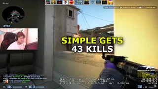 SIMPLE GETS 43 KILLS ON FPL! (CS:GO)