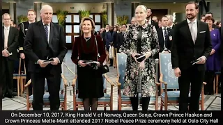 Norwegian royal family attended 2017 Nobel Peace Prize ceremony