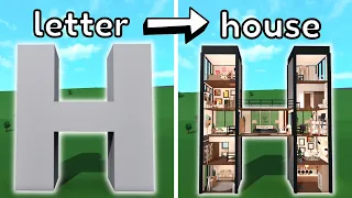Building the LETTER H into a Bloxburg house