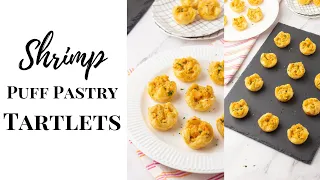 Shrimp Puff pastry Tartlets | Puff pastry appetizers| Prawn Puff Pastry| Appetizer recipes|