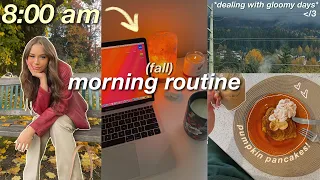 my REAL fall morning routine 2021| pushing through the gloomy weather & staying productive😴☁️