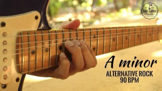 Guitar backing track/Jam track in A minor (Alternative rock @90BPM)