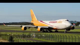 *Rare* Centurion Cargo Boeing 747-400F Takeoff at Prestwick Airport