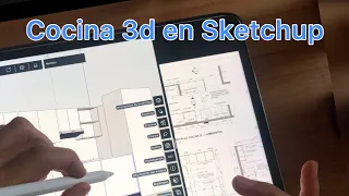 Diseño de cocina 3D - SketchUp para iPad