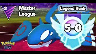 Deus Reached Legend Rank with Kyogre in Master League for Go Battle League, Season13, in Pokémon Go