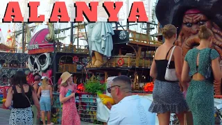 alanya antalya walking tour july 2022 ! alanya marina ! turkey holiday ! turkey travel 4k video