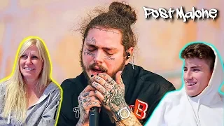 MOM REACTS TO POST MALONE! - (Psycho,Congratulations,White Iverson)