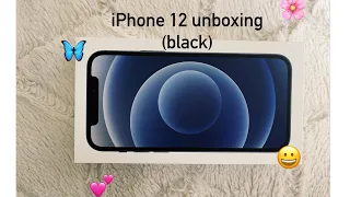 IPHONE 12 UNBOXING (black) | ASMR |
