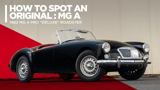 How To Spot: An Original MG A...BONUS, IT'S A "DELUXE"!