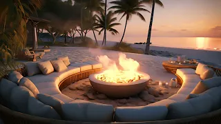 Tropical Sunset Jazz - Beachside Fire Pit Serenity