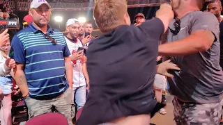 Jake Paul v Woodley - Drunk Fans Fighting