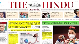 25 JULY 2021|The Hindu Newspaper today|The Hindu Full Newspaper analysis|Daily Current affair #2021