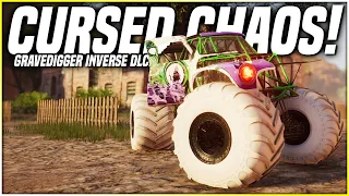 The NEW GRAVEDIGGER Inverse DLC TRUCK is CURSED... In a GOOD WAY?! (Monster Jam Steel Titans 2)