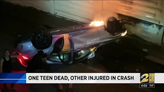 One teen dead, other injured in crash