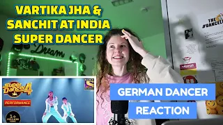 DANCER REACTION TO VARTIKA JHA & SANCHIT INDIA SUPER DANCER *best duo*