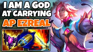 I am becoming a GOD at CARRYING on AP EZREAL MID | Pekin Woof