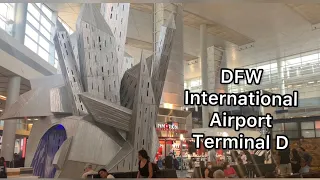 Dallas Fort Worth (DFW) International Airport Terminal D - Walking Tour [4K]