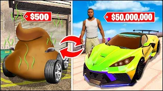 VYMĚNÍM 500$ AUTO ZA 50.000.000$ KÁRU ?! (GTA 5 Výzva)