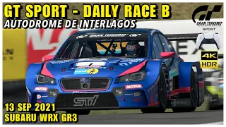 GRAN TURISMO SPORT / DAILY RACE B / PS5 / 13 SEP 2021 - SUBARU WRX GR3 (4K UHD 60 FPS)