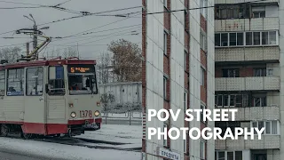 POV Street Photography in the First Snow | Sony A6000 📷