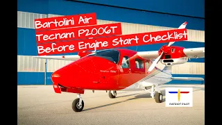 Bartolini Air Tecnam P2006T Checklist (Before Engine Start)