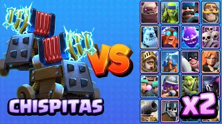 2 CHISPITAS vs TODAS LAS CARTAS TERRESTRES x2 | Clash Royale