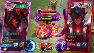 ARGUS VS DYRROTH NARAKA FLAME! IMMORTAL AGAINST LIFESTEAL (WHO WILL WIN?) MYTHICAL HONOR RANKED