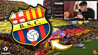 URUGUAYO reacciona a la hinchada de BARCELONA SC 🤯😍 *POR PRIMERA VEZ*