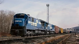 CONRAIL's BIG GEs   on ex-Reading's Emmaus Hill,   1978