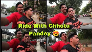 Ride With  Famous Chhotu Pandey 😍 #paparazzi #chotupandey