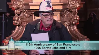 116th Anniversary of 1906 Earthquake and Fire