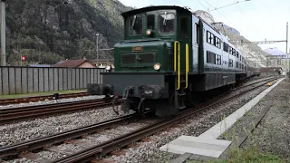 SBB Historic, Jubiläumsfahrt mit Ae 8/14 11801,Impressionen der Mitfahrt Erstfeld-Airolo, 23.10.2022