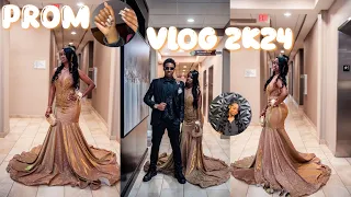 SENIOR PROM 2024 VLOG | PREP + GRWM : hair, nails, makeup, photoshoot, etc.