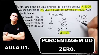 PORCENTAGEM PARA INICIANTE: APRENDA DO ZERO 1º AULA -  ( AULA 1 DE 10).