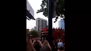 Blackhawks parade Tommy hawk