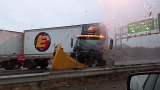 CRAZY Semi Truck CRASH on Black Ice | What's Trending Now