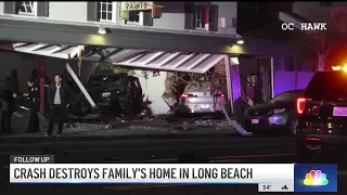 Suspected DUI driver crashes into Long Beach home