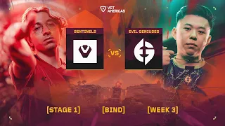 Sentinels vs Evil Geniuses - VCT Americas Stage 1 - W3D4 - Map 2