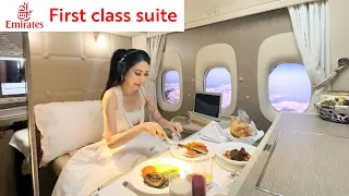 [$14,000] Emirates B777 First Class Suite Flight | Dubai to Japan (Narita)