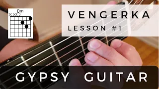 Two Guitars/Vengerka - Gypsy Guitar Lesson #1 | How to play Chords (slow part tutorial)